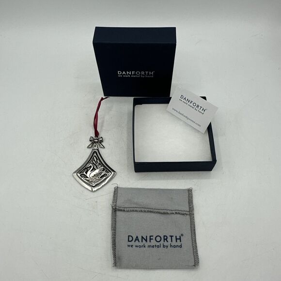 Danforth Pewter Seven Swans A Swimming Ornament Swan 12 Days Of Christmas - Picture 1 of 16